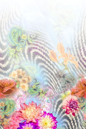 佩斯利涡旋纹印花花型图片