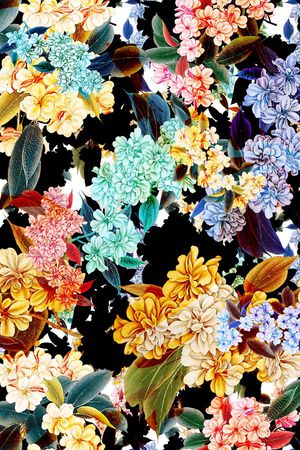 油画花卉印花花型图片