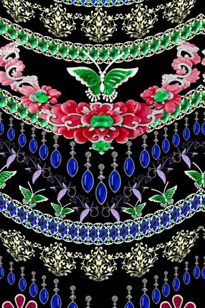 珠宝宝石印花花型图片