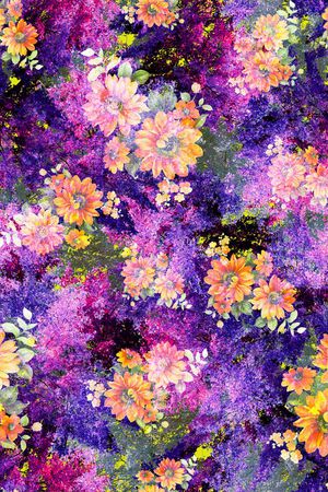 潘神花卉类印花花型图片