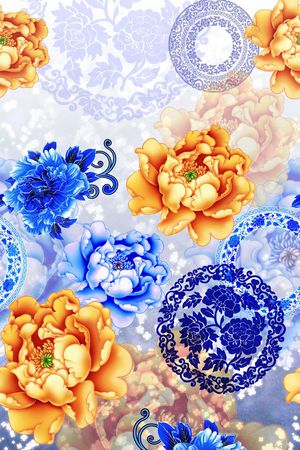 花卉印花花型图片