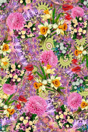 花卉印花花型图片