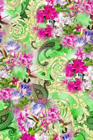 佩斯利印花花型图片