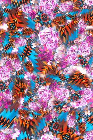 数码★花卉图案印花花型图片