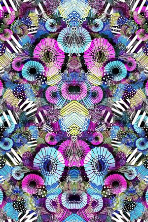 数码★抽象图案印花花型图片