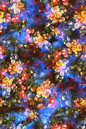 数码★花卉图案印花花型图片