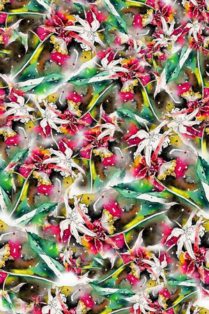数码★花卉图案印花花型图片