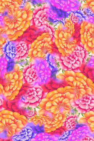 数码★花卉图案印花花型图片