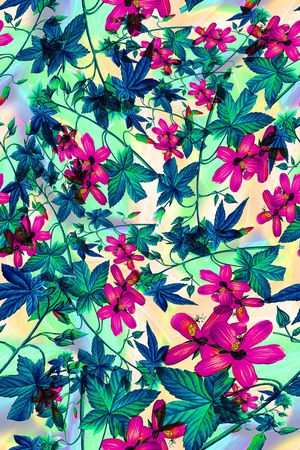 数码★花卉图案印花花型图片