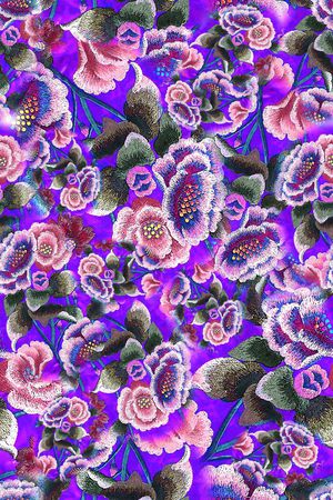 数码★花卉图案印花花型图片