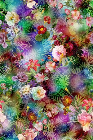 花卉印花花型图片