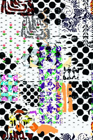 几何图案印花花型图片