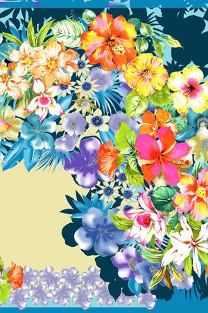 围巾印花花型图片