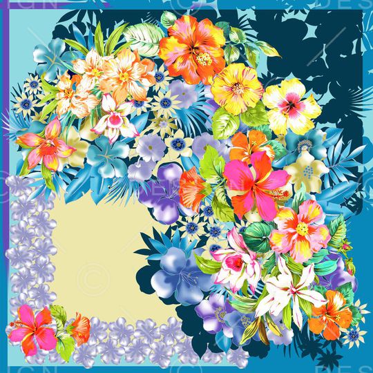 围巾印花花型图片