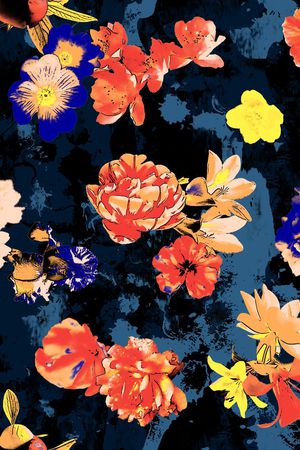 传统★花朵图案印花花型图片