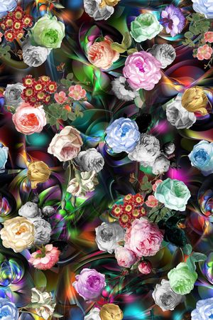 花卉印花花型图片