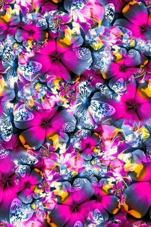 数码★花卉图案印花花型图片