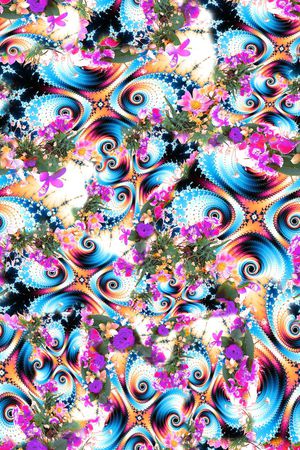 数码★花卉图案印花花型图片
