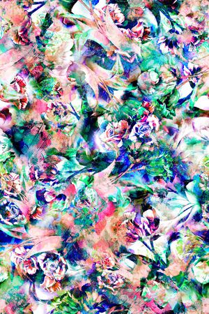 数码★花卉图案印花花型图片