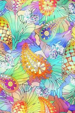 民族风印花花型图片
