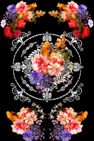 花卉印花花型图片