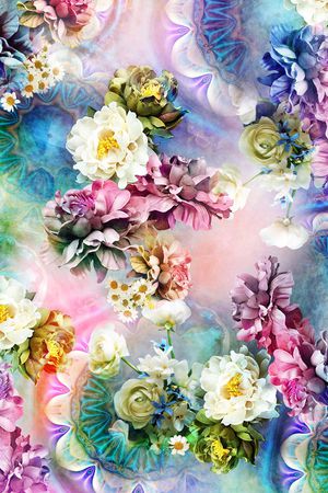 花卉印花花型图片