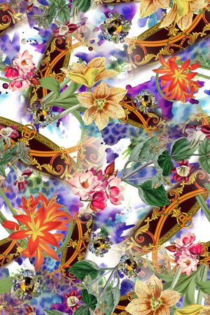 花卉印花花型图片