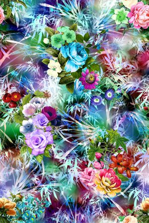 花卉印花花型图片