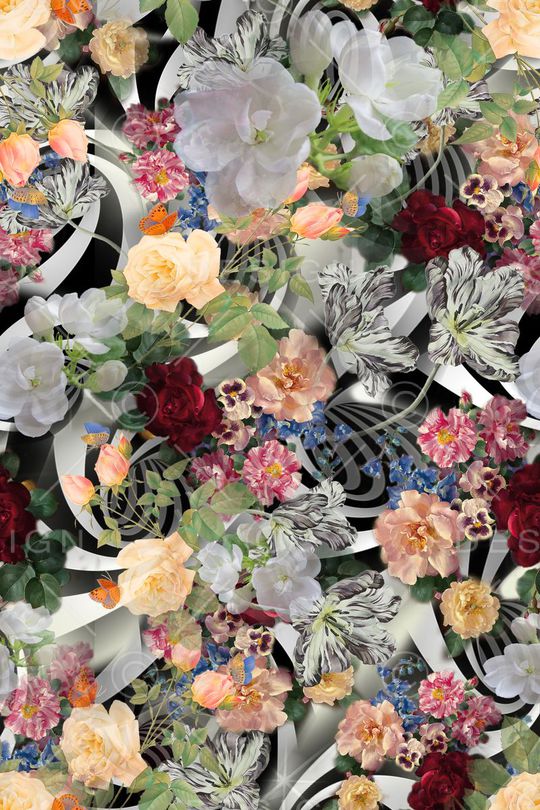 花卉印花花型图片