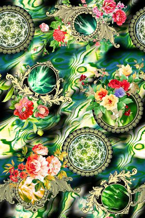 花卉印花花型图片