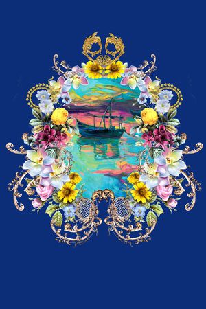 花卉印花花型图片