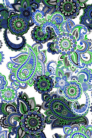 佩斯利印花花型图片