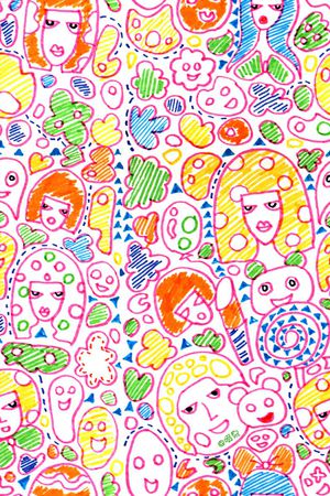 ♥红桃A〖抽象个性〗印花花型图片