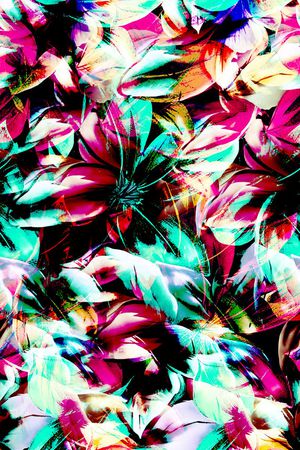 花卉、抽象、绚丽印花花型图片