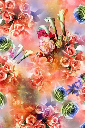 花卉印花花型图片