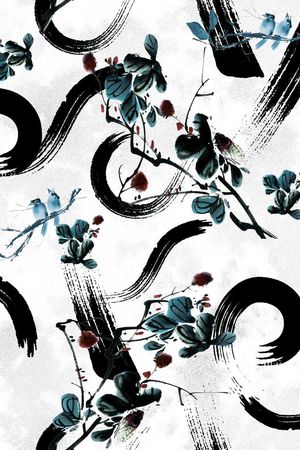 中国风印花花型图片