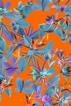 ♥红桃A〖花鸟天堂〗印花花型图片
