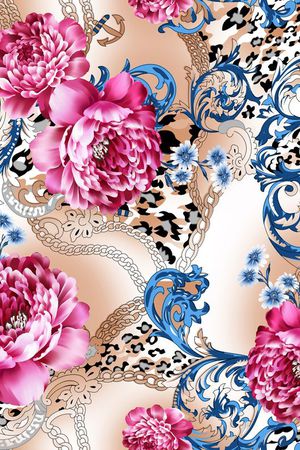 花卉印花花型图片