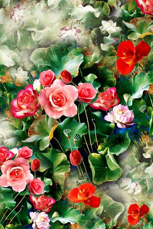 花卉印花花型图片