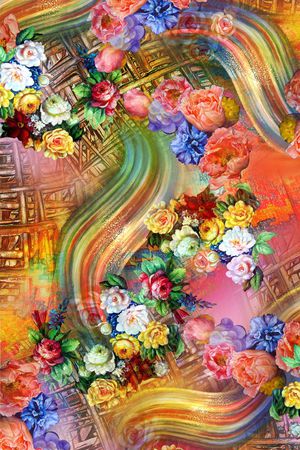 花卉印花花型图片