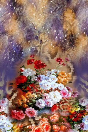花卉印花花型图片