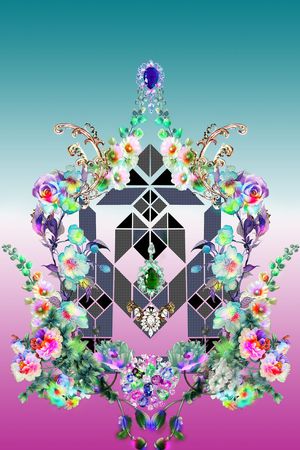 花卉印花花型图片