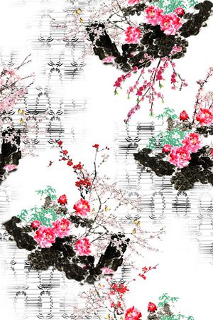 中国风印花花型图片