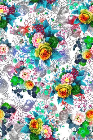 花卉印花花型图片