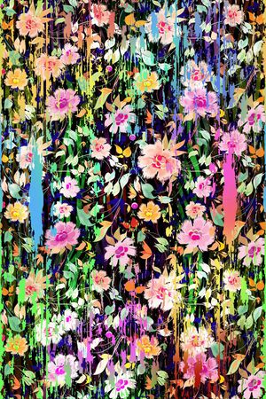 小碎花印花花型图片