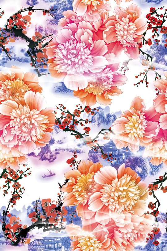 V-中国风/Chinese印花花型图片