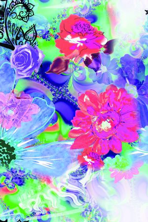 花卉印花花型图片