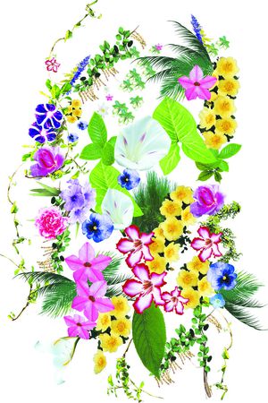 花卉印花花型图片