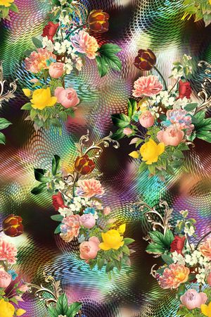 花卉印花花型图片