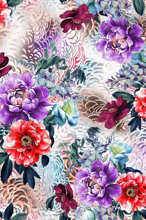 花卉印花花型图片